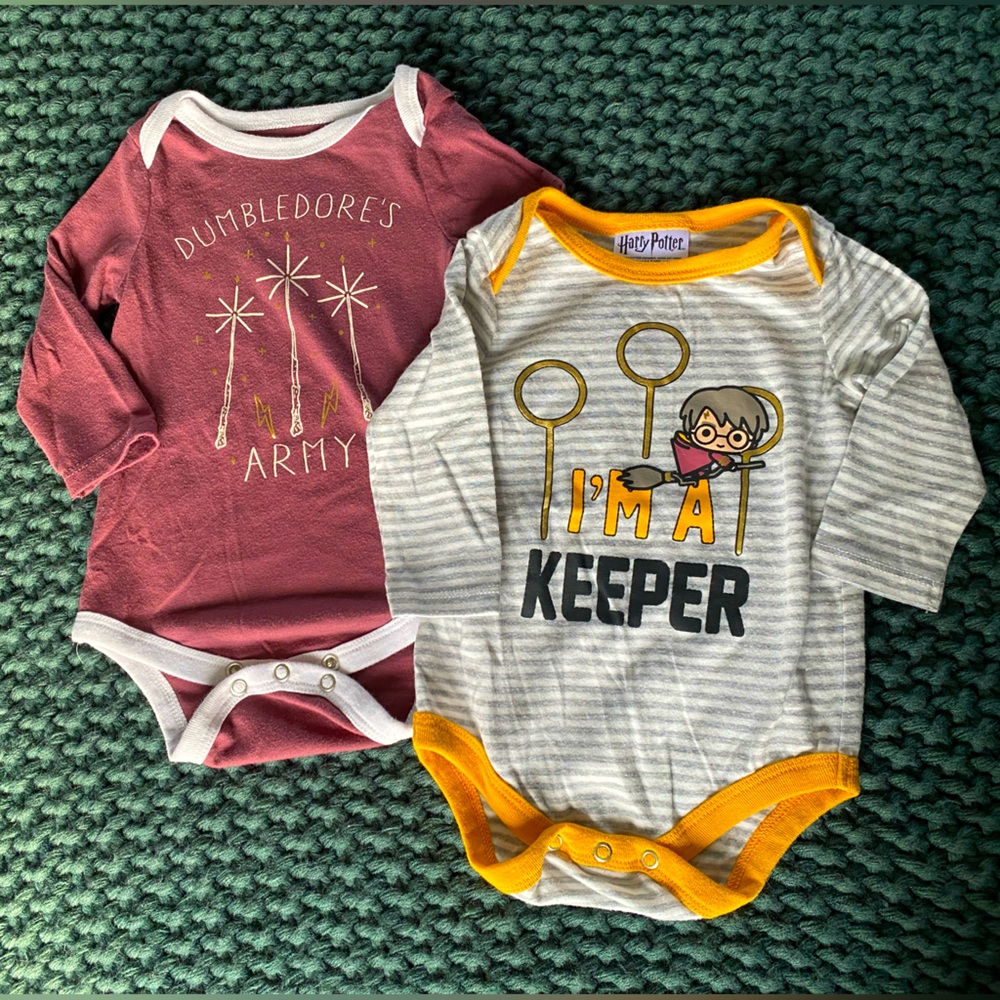 Harry Potter onesies, size 3-6 months